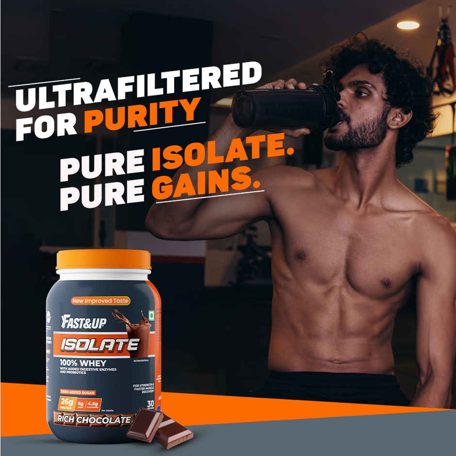 Fast&Up Isolate Complete Whey Protein Powder - Chocolate