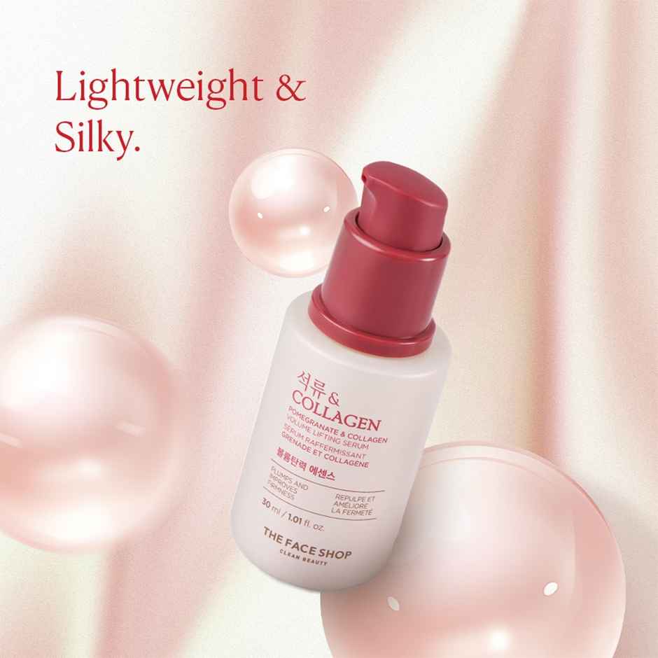 The Face Shop Pomegranate And Collagen Serum, With Hyaluronic Acid, For Skin Firming