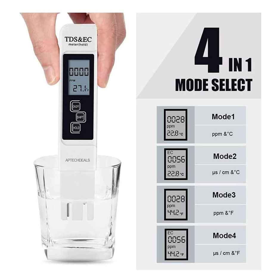 Aptechdeals Tds Meter/Digital Tds Meter With Temperature | Tds Ec