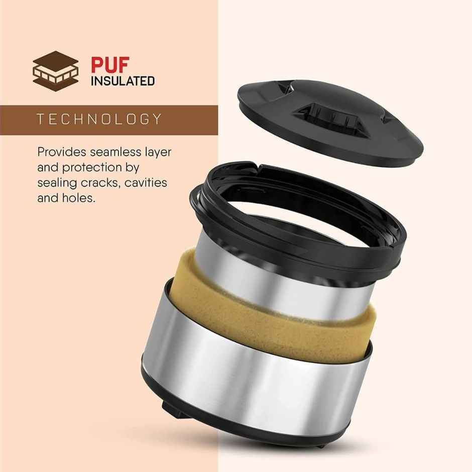 Mumma's Life Stainless Steel Thermoware Casserole With Lid Set Of 1 (2500Ml)