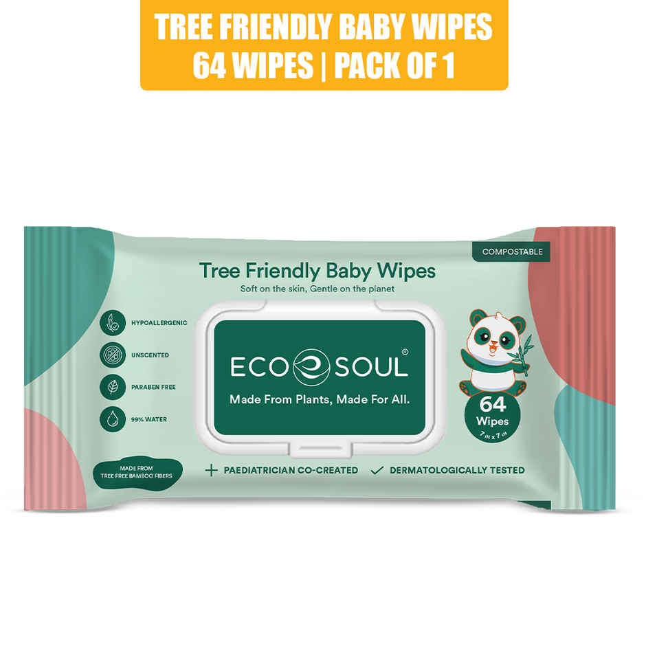 Eco Soul Bamboo Baby Wipes For Kids | White | 0 - 2 years Combo  