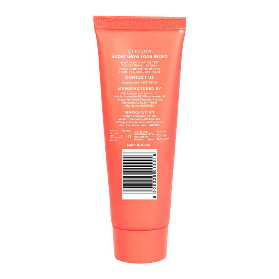 Foxtale Super Glow Face Wash | Papaya Enzyme & Vitamin C | Tan Removal