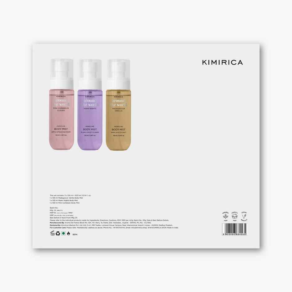 Kimirica Around The World Perfume Body Mist Trio Gift Set