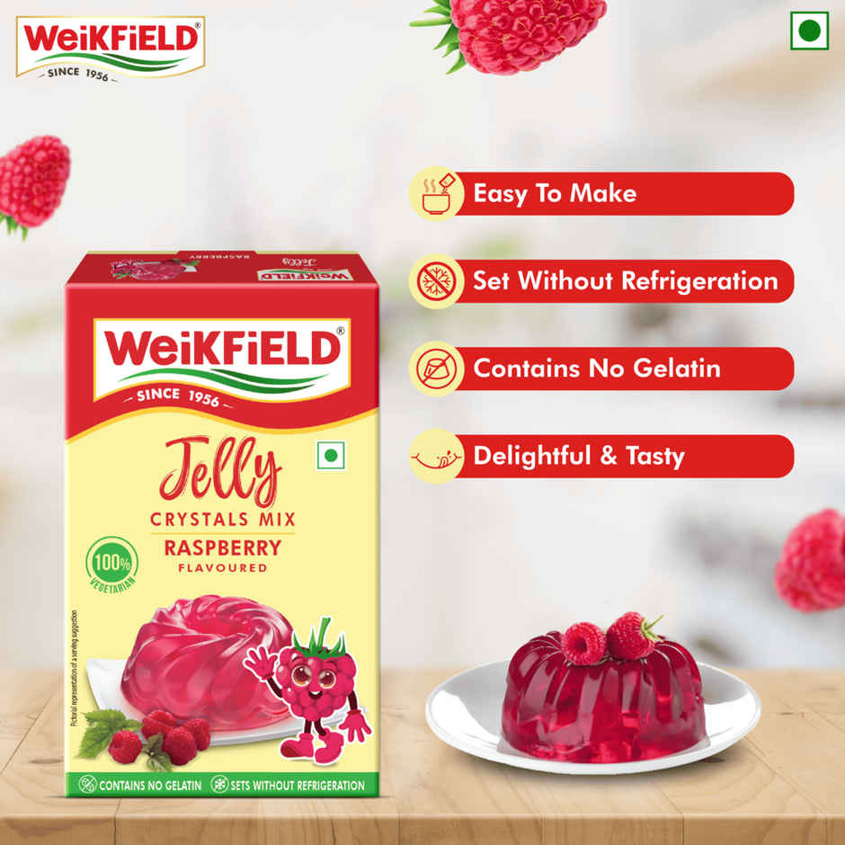 Weikfield Jelly Crystals Raspberry Flavour Carton
