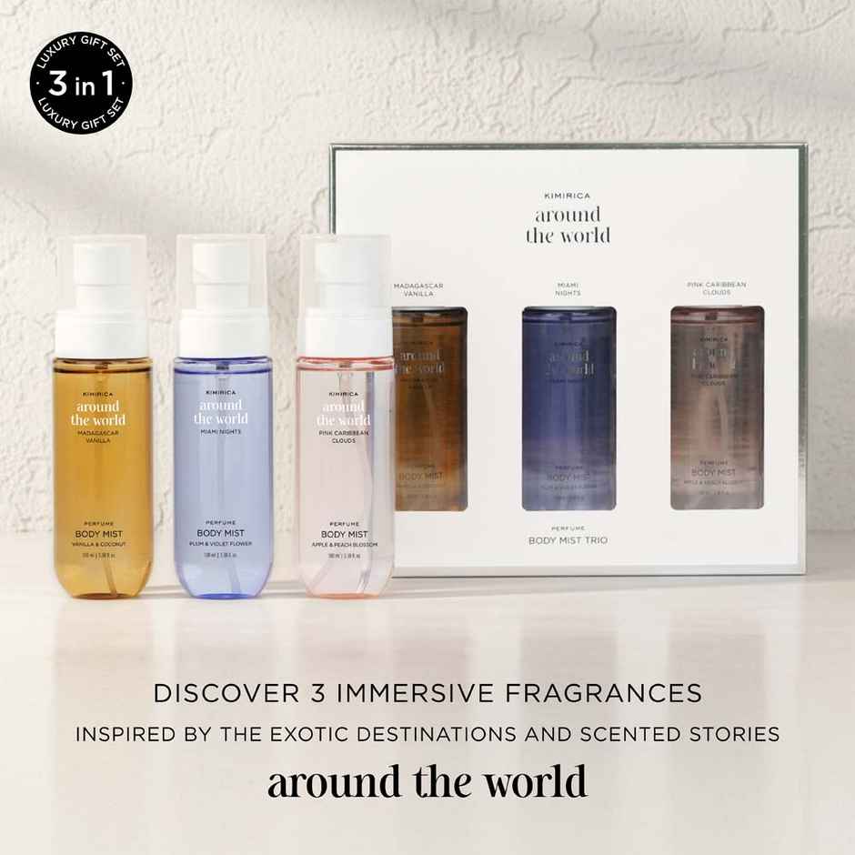 Kimirica Around The World Perfume Body Mist Trio Gift Set