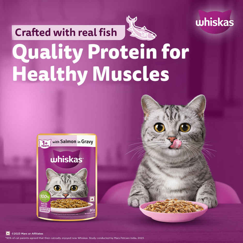 Whiskas Adult Salmon in Gravy Wet Cat Food