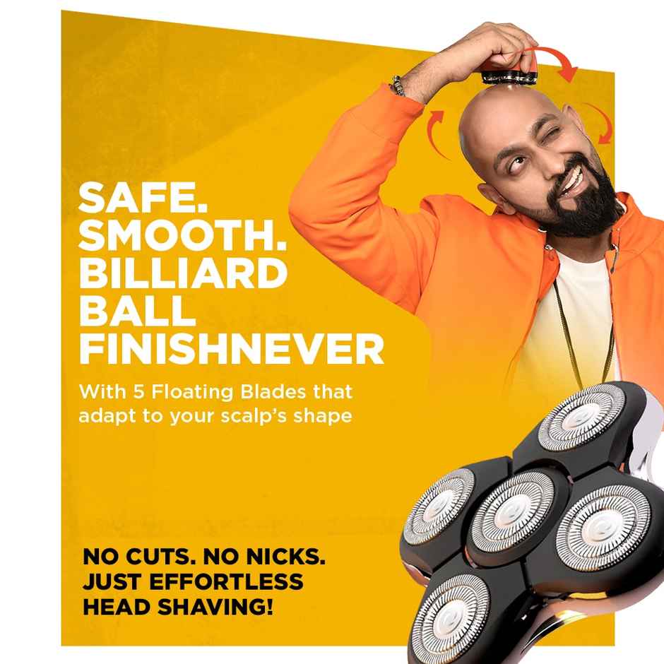 Bombay Shaving Company Head Shaver Pro| 5 magnetic floating blades