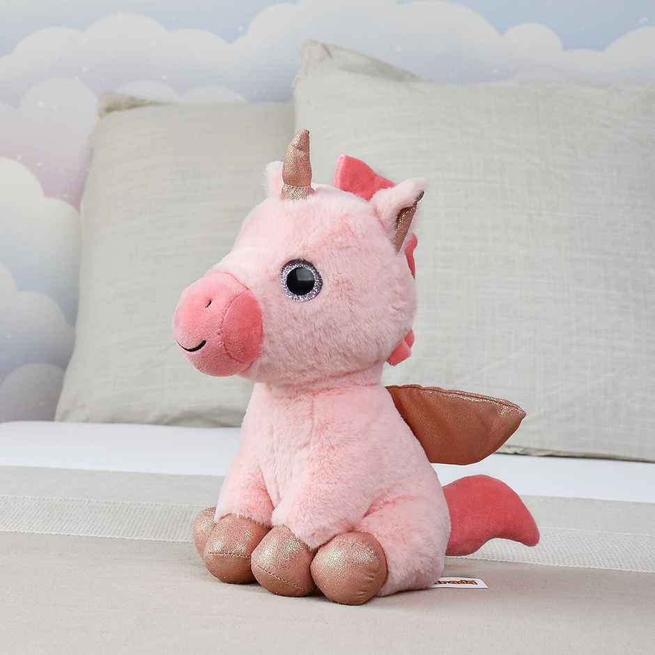Mirada Tie Dye Pink Unicorn Soft Toy With Glitter Eye