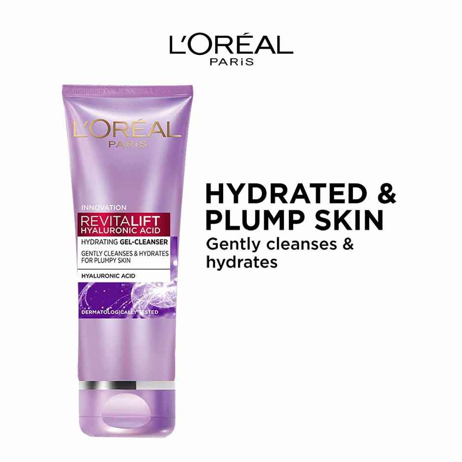 L'Oreal Paris Revitalift Hyaluronic Acid Hydrating Gel Cleanser Gentle Facewash For Women