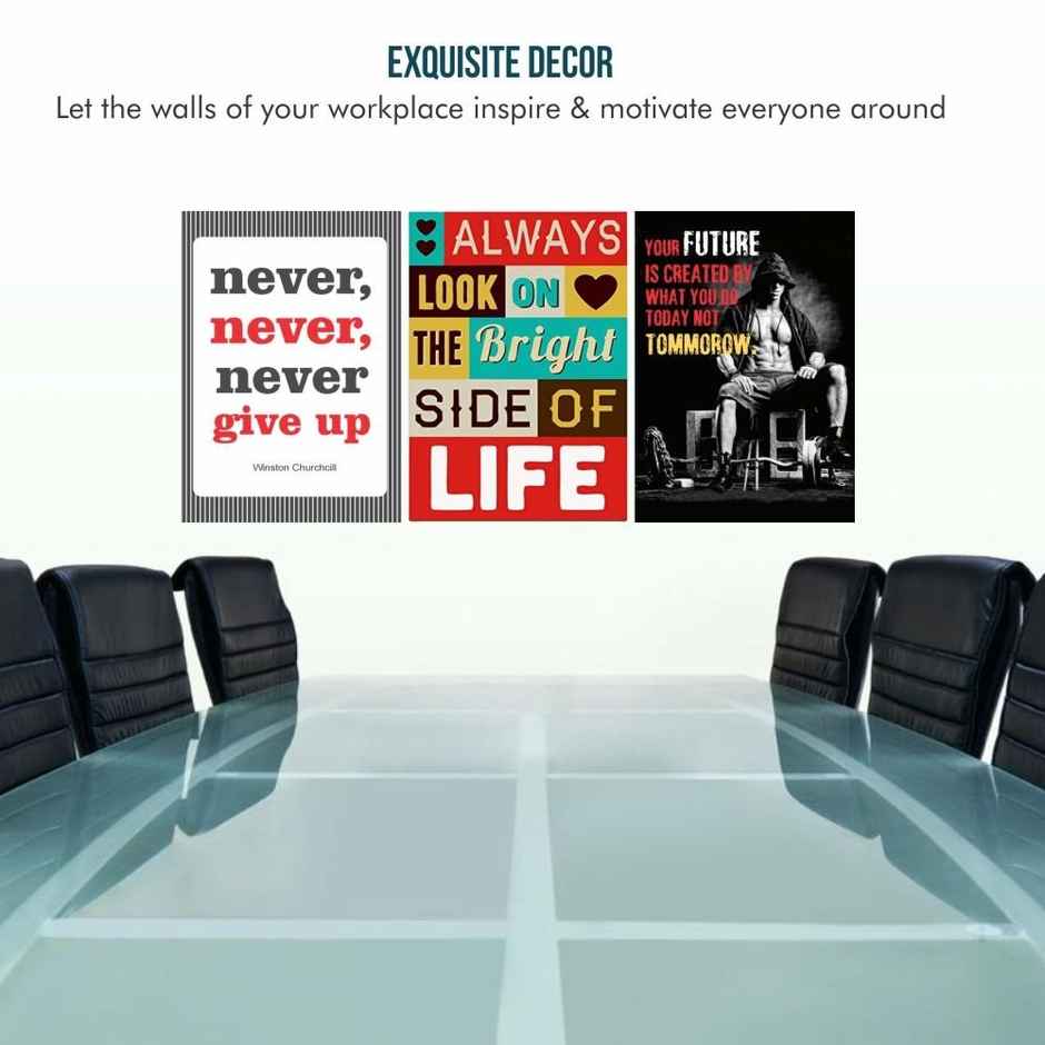 Paper Plane Design Inspirational Motivational Wall Posters | Set Of 3 | Size 12 x 18 Inch | D74