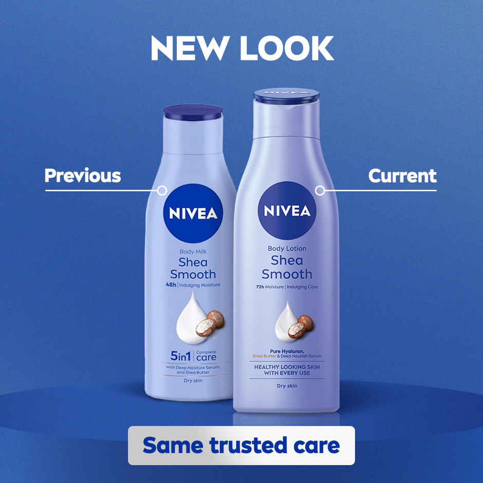 NIVEA Shea Smooth Body Lotion |48 H Moisturization|With Deep Moisture Serum | For Dry Skin