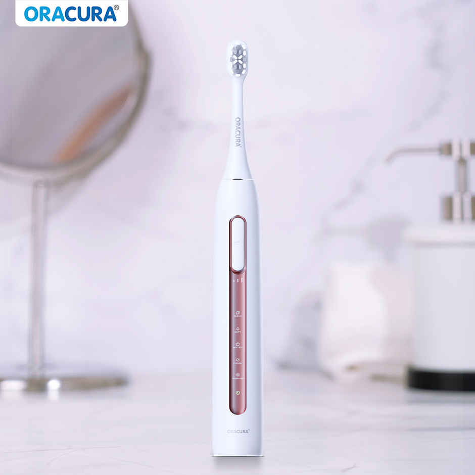 Oracura Sb300 Sonic Smart Rechargeable Electric Toothbrush Peach