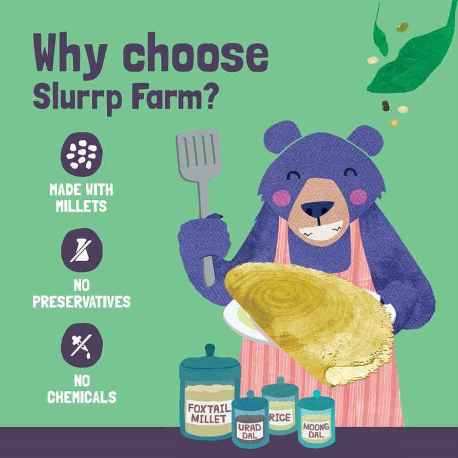 Slurrp Farm High Protein Millet Spinach Dosa Instant Mix | Natural And Healthy Food