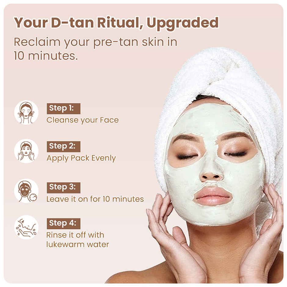 TNW The Natural Wash De-Tan Face Pack for Glowing Skin and Tan Removal with Orange Extract