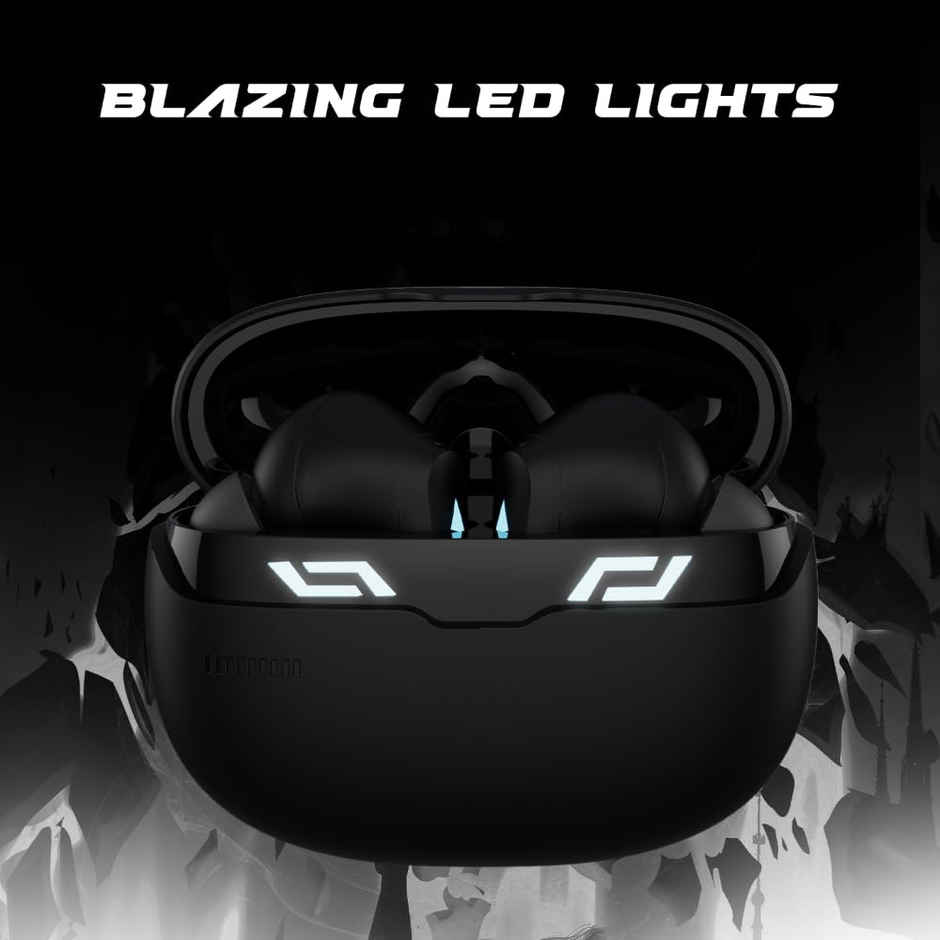 boAt Immortal 101 TWS Earbuds for Gaming w/ 30H Playtime, BEAST Mode & RGB LEDs (Black Sabre)