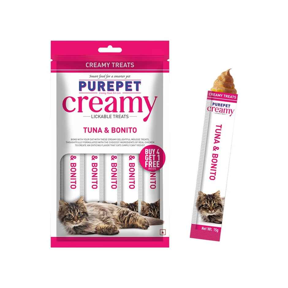 Purepet Creamy Cat Lickable Cat Treat - Tuna & Bonito