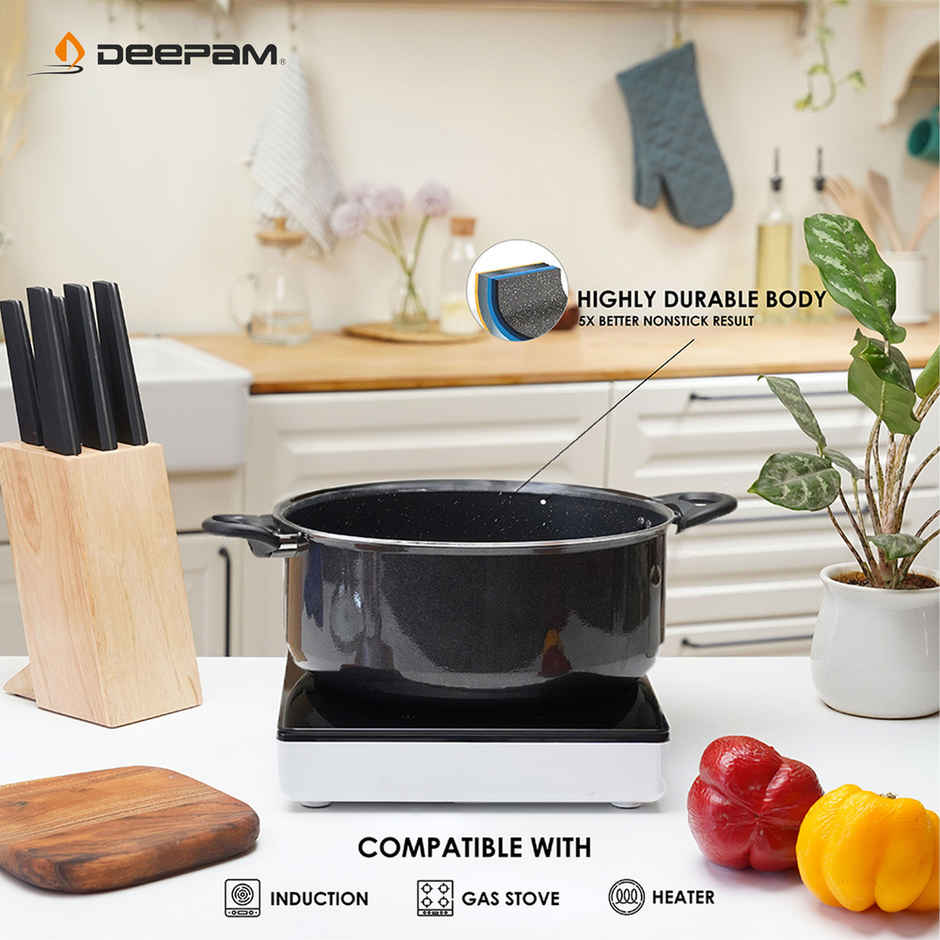 Deepam Glaze Casserole/ Biriyani Pot 4 Litre 24cm