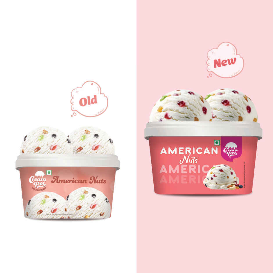 Cream Pot American Nuts Ice Cream Tub