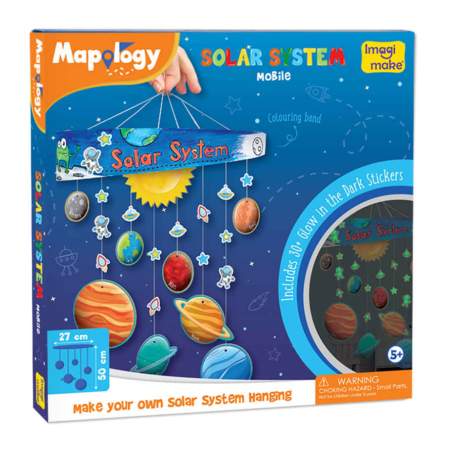 Imagimake Solar System Mobile Kit | Space Science Learning Toy | Interactive Model Gift