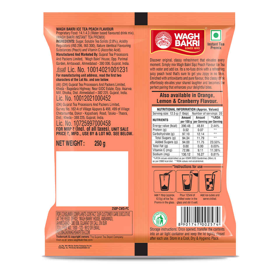 Wagh Bakri Peach Iced Tea