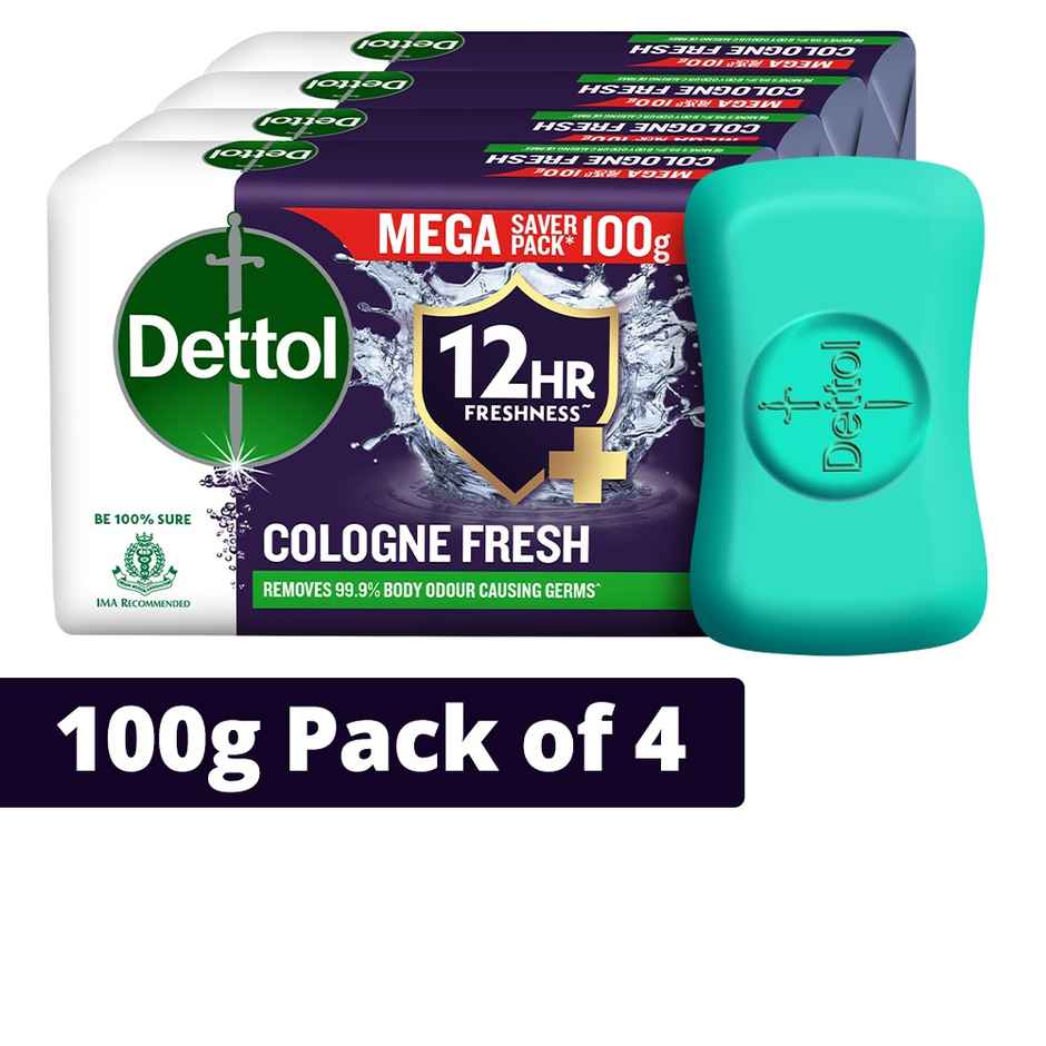 Dettol Cologne Fresh Bathing Soap Bar with 12hr Freshness