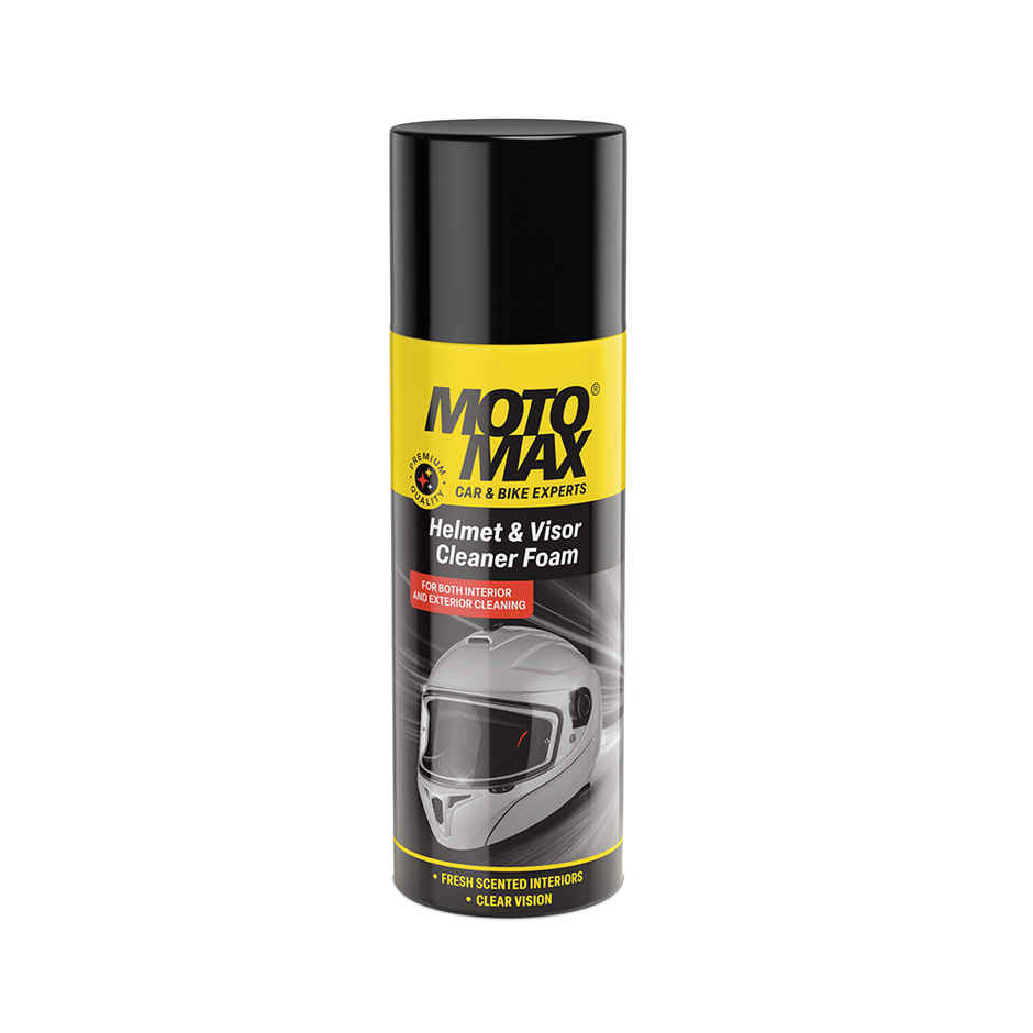 Motomax Helmet & Visor Cleaner Foam, Interior & Exterior Cleaning, Removes Dust, Fingerprints