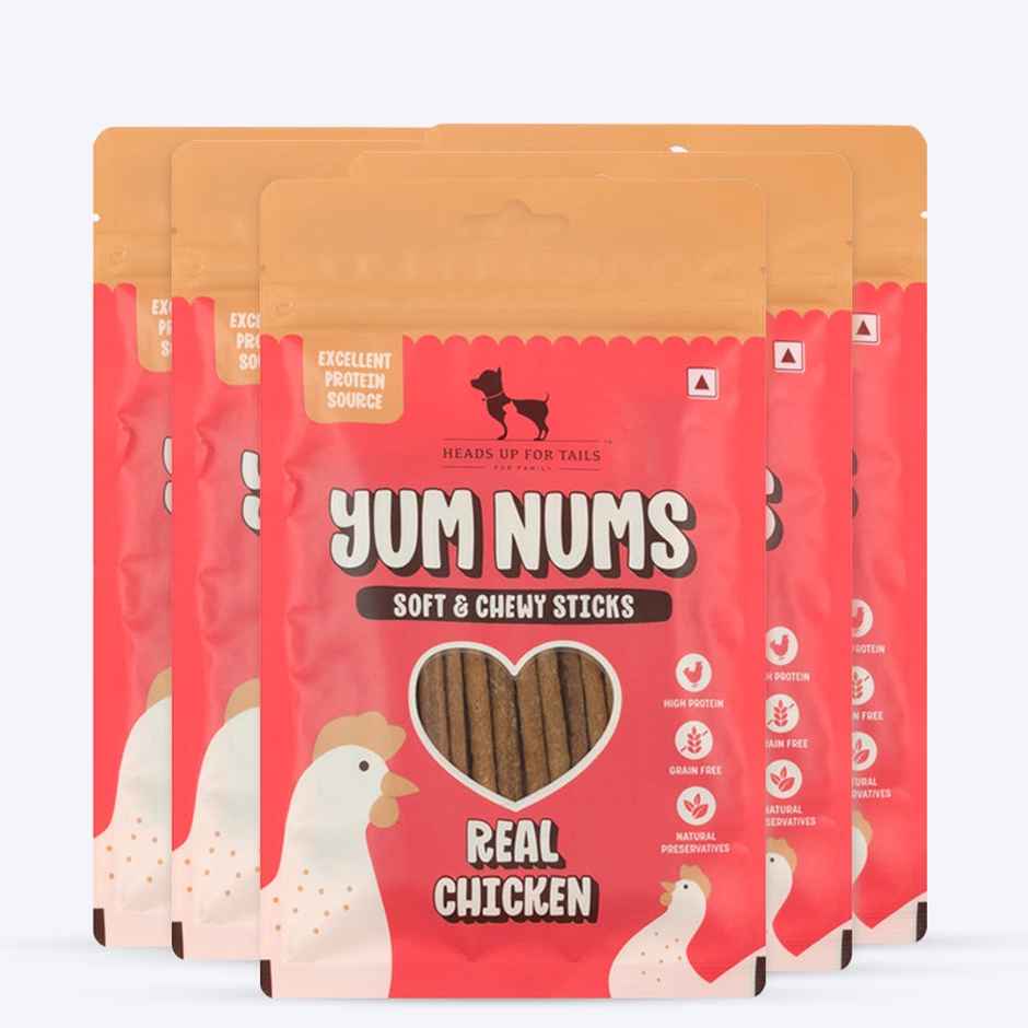 HUFT Yum Nums Real Chicken Soft Sticks Treat For Dogs