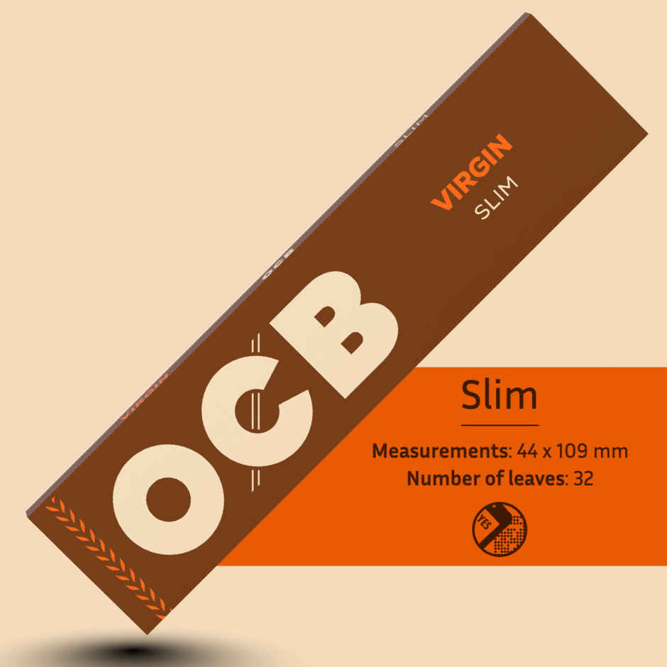 OCB Virgin Brown Rolling Paper | Ultra Thin King Size Slim Sheets