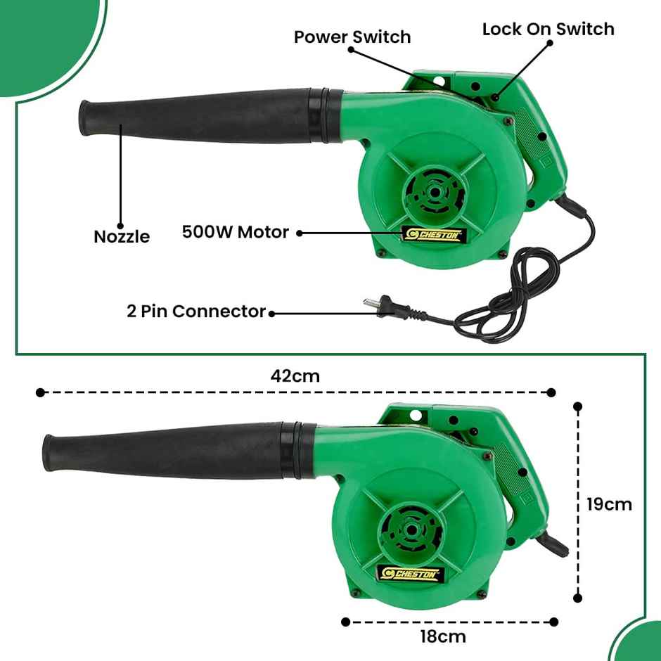 Cheston Green Electric Air Blower 500W Heavy Duty