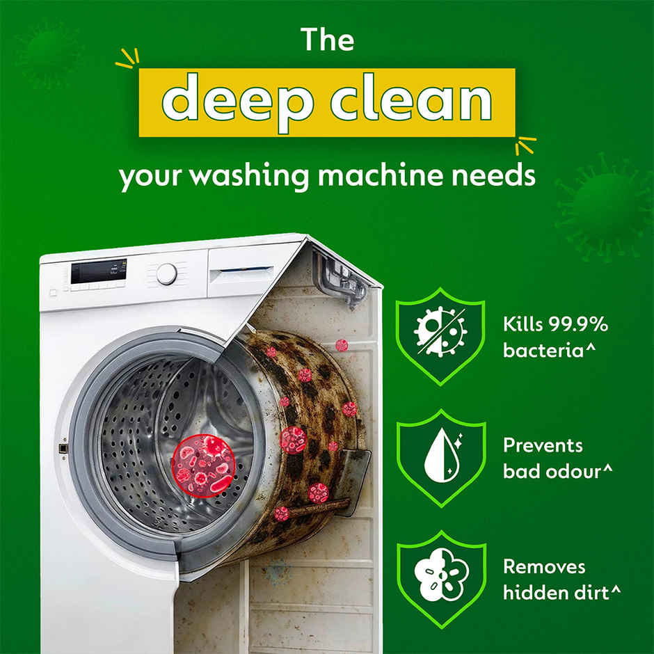 Dettol Washing Machine Cleaner & Descaler (250ml) & Surf Excel Matic Top Load Detergent Liquid | Pouch (5kg) Combo