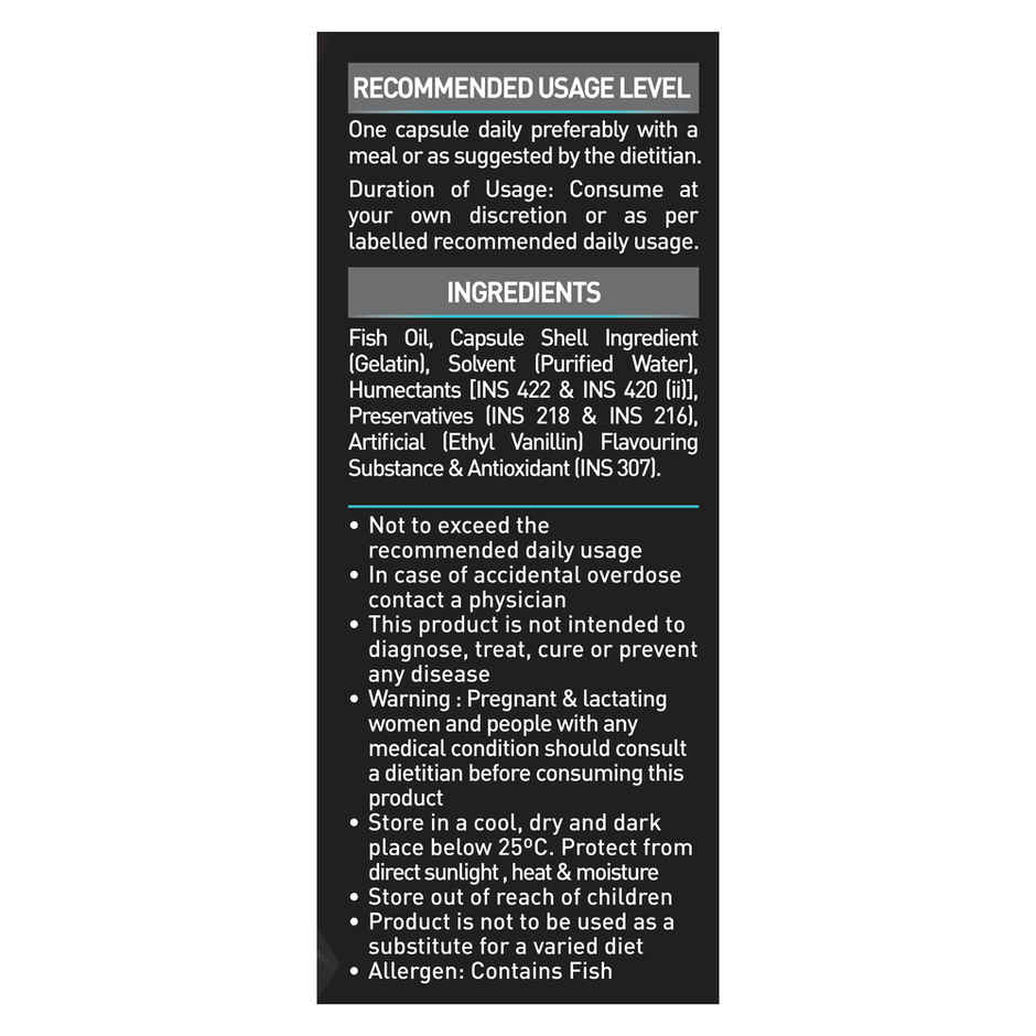 MuscleBlaze Omega 3 Fish Oil (60 Capsules)