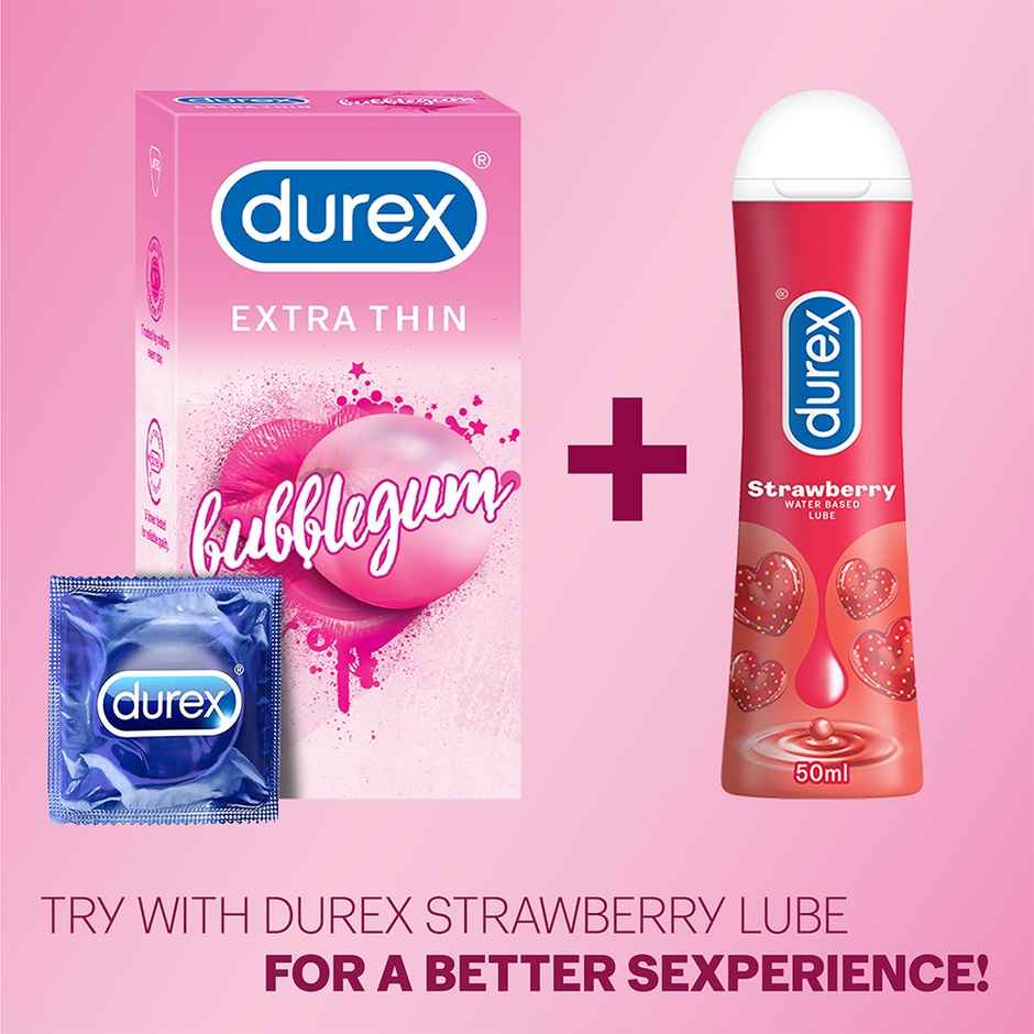 Durex Extra Thin Bubblegum Flavoured Condoms