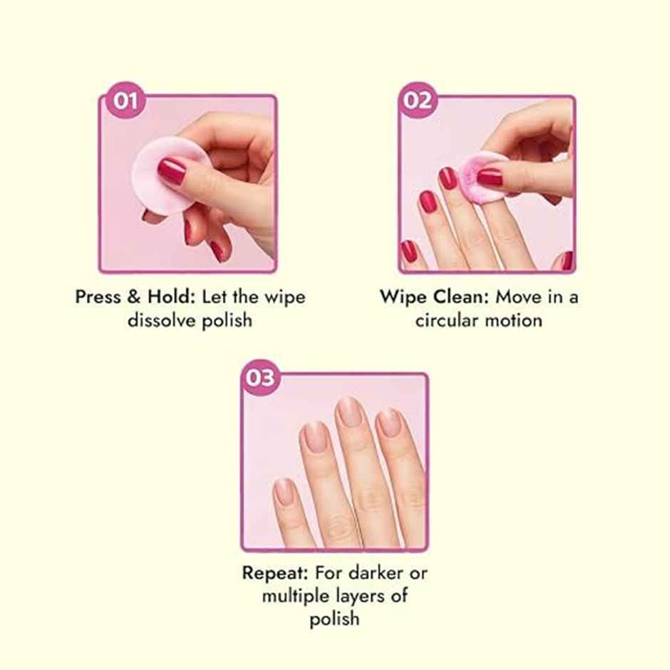 Bronson Professional Lemon Nail Polish Remover Wipes Nail Paint Remover with Fresh Lemon Fragrance