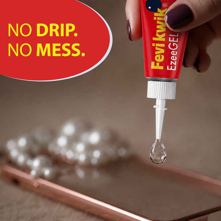 Fevikwik Gel | Instant glue for repair | No spillage | Clear non drip formula | Extra repair time