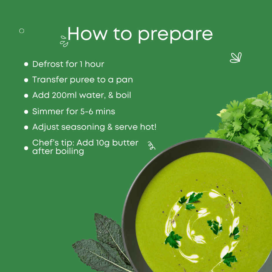 Pluckk Gluten Free Spinach, Kale & Pea Soup | Serves 2