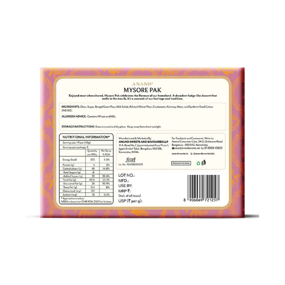 Ghee Mysore Pak by Anand