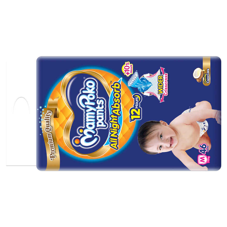 Mamypoko Pants All Night Absorb Pant Style Diaper | M | 46 pcs