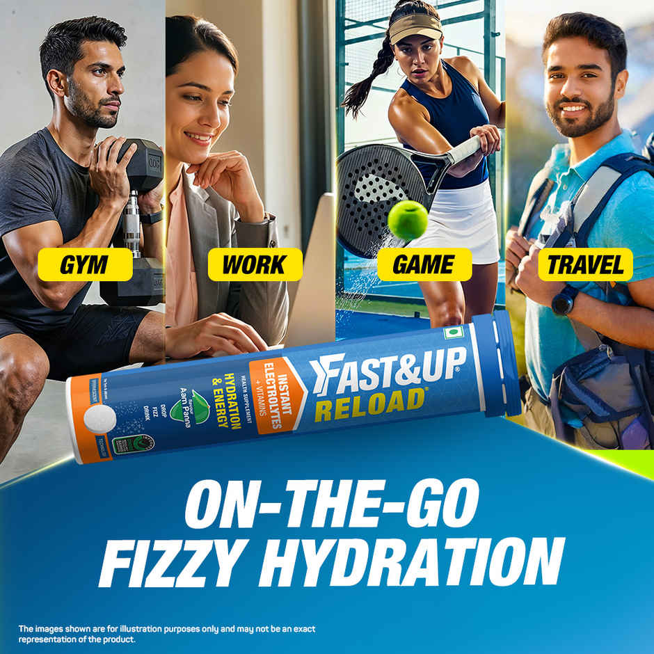 Fast&Up Reload Low Sugar Instant Hydration with 5 Essential Electrolytes | Aam Panna