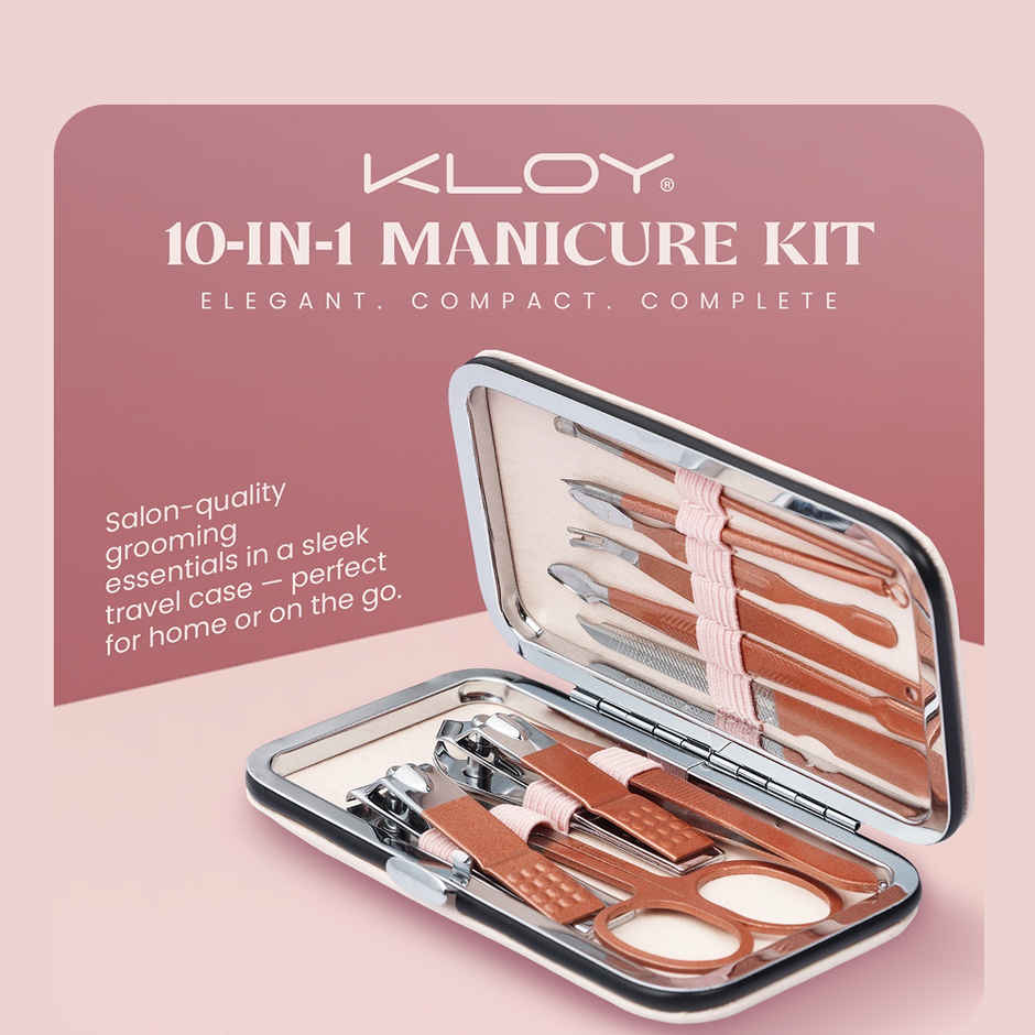 Kloy 10-in-1 Manicure & Pedicure Kit for Men & Women