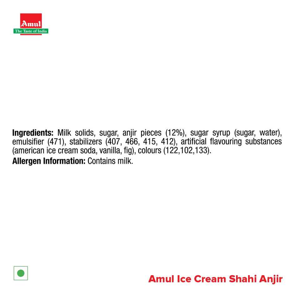 Amul Sugar Free Shahi Anjir Ice Cream Cup