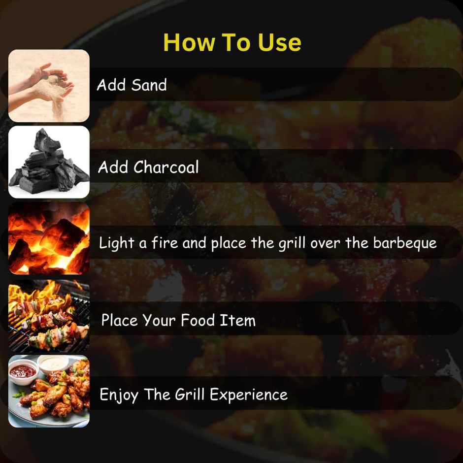 Chefman Portable Charcoal BBQ Grill | Outdoor Set with 3 Skewers | Compact Tandoor