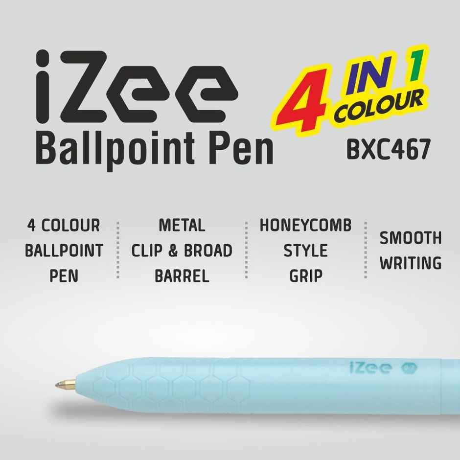 Pentel 4 in 1 Ball Pen Single Light Blue Body Orange Pink Sy Blue Violet Ink