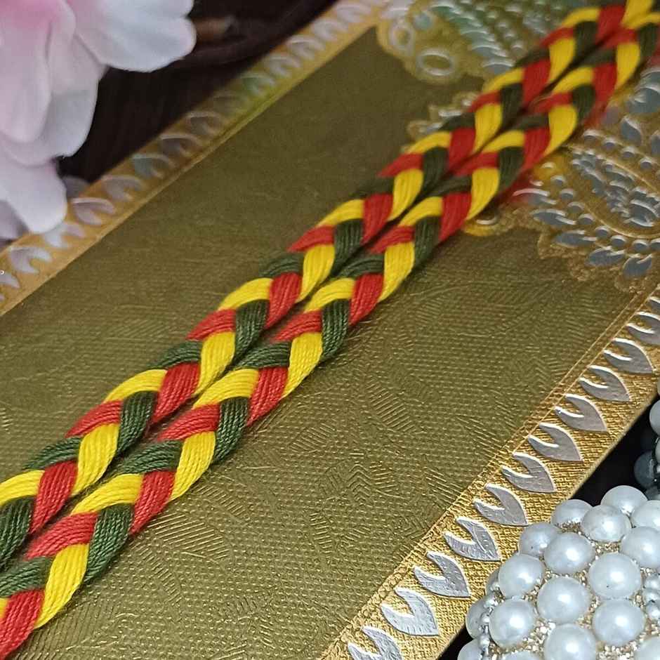 Gullak Multicolour Braided Mauli Rakhi - Traditional and Colorful