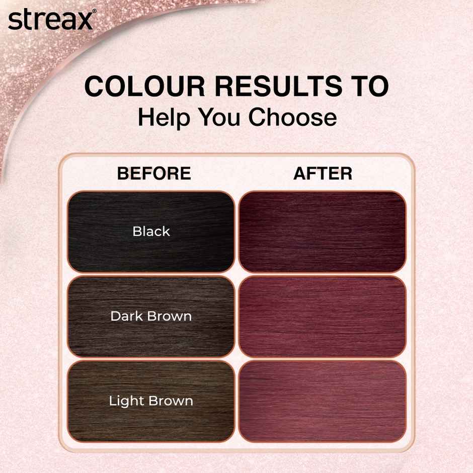 Streax Gel Hair Colour Burgundy 3.16 , 150 ml |No ammonia hair color | 100% grey coverage 