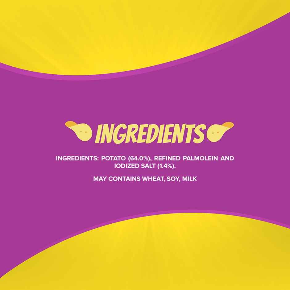 Bingo! Original Style Salt Sprinkled | Flat Cut Salted Potato Chips Pack for Snacks