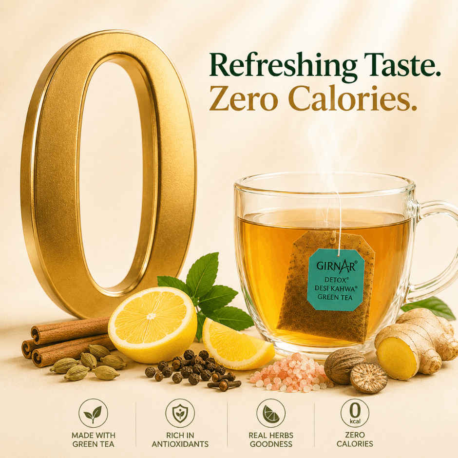 Girnar Detox Desi Kahwa Green Tea Bags