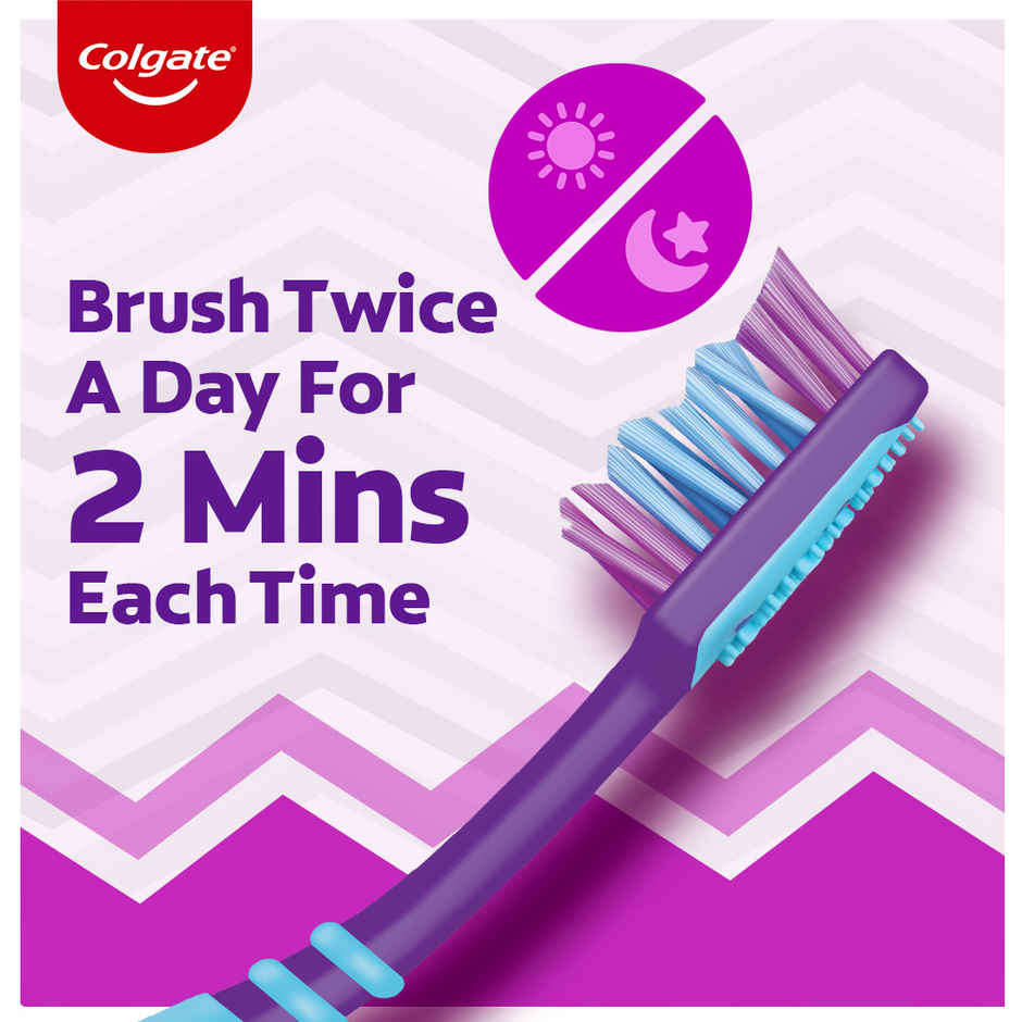 Colgate ZigZag Soft Bristle Toothbrush, Compact Brush Head for Deep & Complete Cleansing