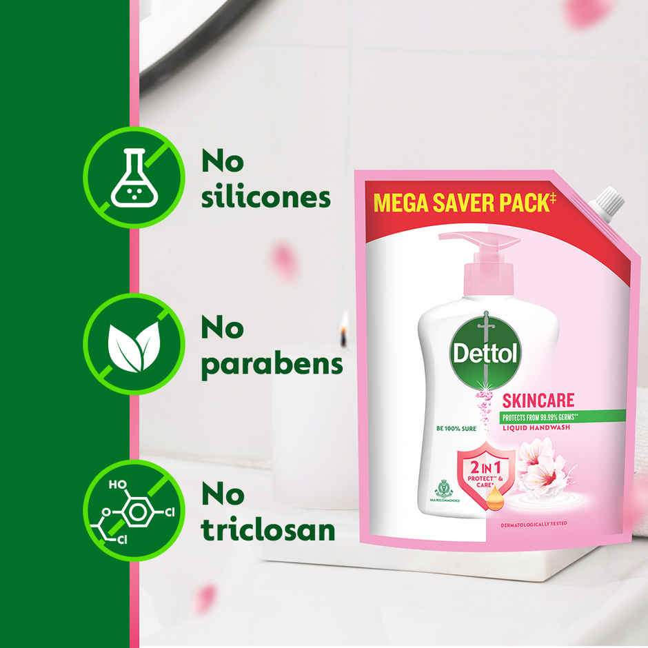 Dettol Skincare Handwash Refill |  Moisturizing Handwash | pH Balance | Gentle on Skin