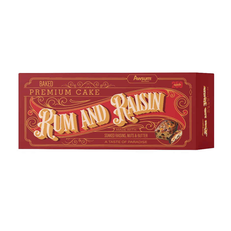Awsum Better Bakes Rum and Raisin Cake - Buy at ₹170 Online | Instant ...