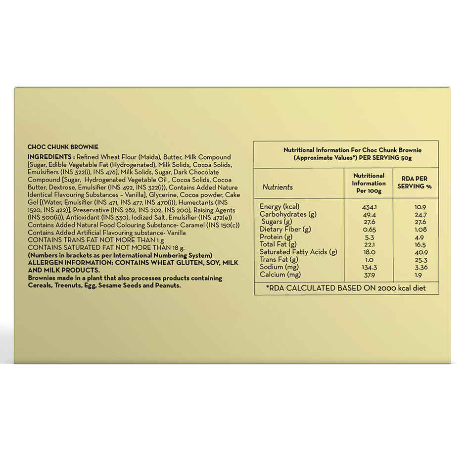 Cookie Man Premium Choc Chunk Brownie